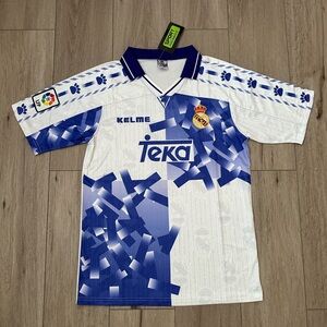 Real Madrid Soccer Jersey Retro Raul white